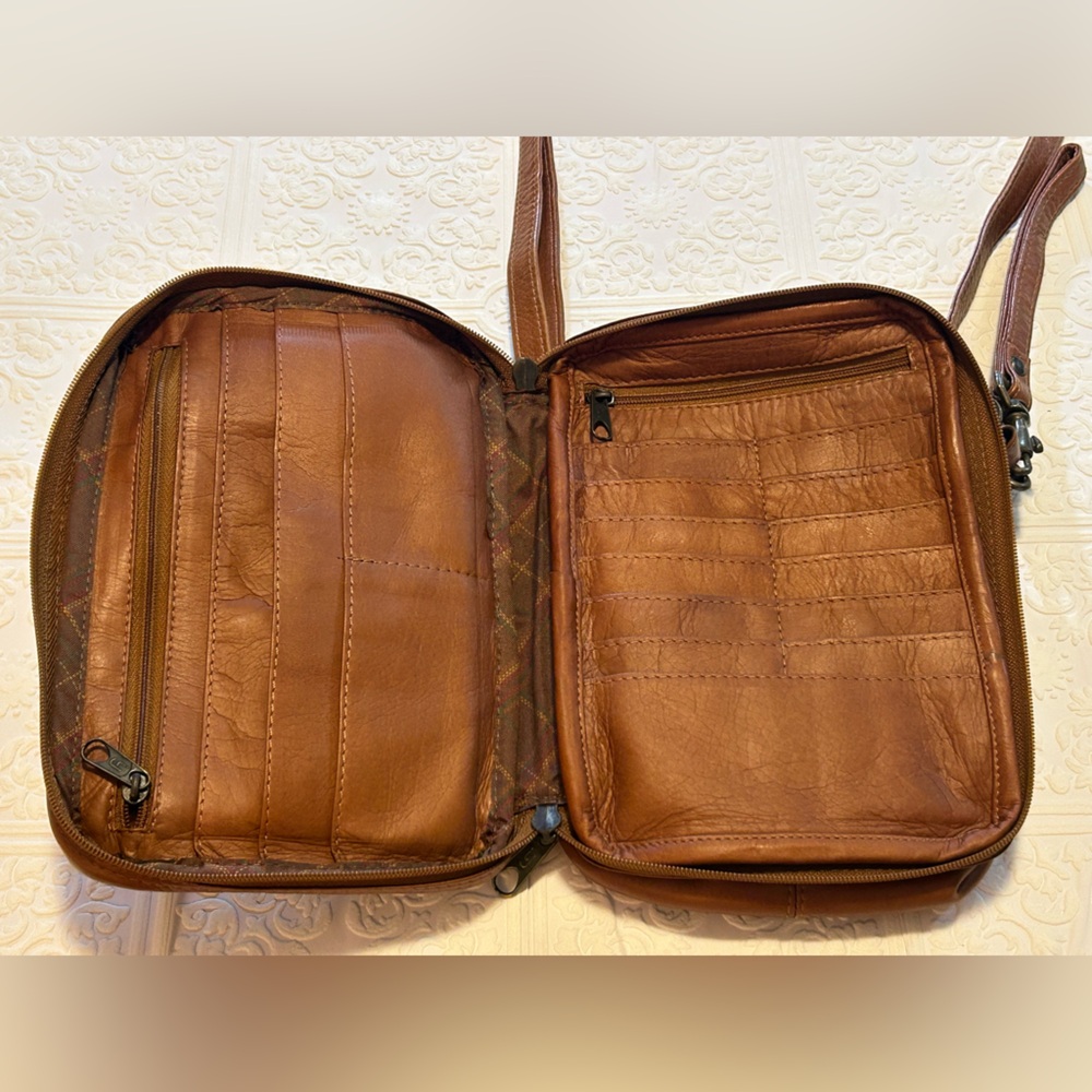 Brown Queros Colombian Genuine Leather Factory, Travel, Crossover Bag Purse - Picture 9 of 14